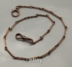 Victorian circa 1900 Fancy 9ct Gold Albertina Chain 13 inch Double Wind Bracelet