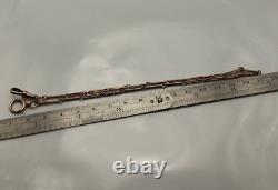 Victorian circa 1900 Fancy 9ct Gold Albertina Chain 13 inch Double Wind Bracelet