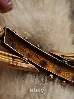 Victorian/edwardian Fancy 9ct Gold Ruby Diamond Bangle 1901 Not Scrap