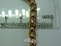 Vintage 1920's 9ct Rose Gold Faceted Roller Ball Link Bracelet 8.25 Inches