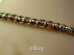 Vintage 1920's 9ct Rose Gold Faceted Roller Ball Link Bracelet 8.25 Inches