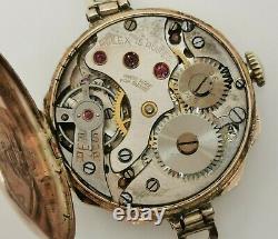 Vintage 1920s Rolex 9ct Solid Gold 15 Jewels Ladies Wrist Watch on 9k Bracelet