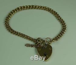 Vintage 1938 16.8 Grams 9ct Gold Uk H/m Bracelet Every Link Hallmarked