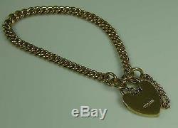 Vintage 1938 16.8 Grams 9ct Gold Uk H/m Bracelet Every Link Hallmarked