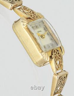 Vintage 1940's CYMA 9Ct 9Kt Sold Gold Ladies Wrist Watch In Original Box
