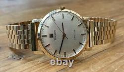 Vintage 1972 Mens TISSOT STYLIST 9ct Solid Gold (375). Original Condition