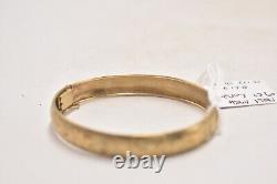 Vintage 1980's 9ct Gold London Hinged Bangle Bracelet 7.90g