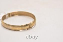 Vintage 1980's 9ct Gold London Hinged Bangle Bracelet 7.90g