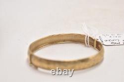 Vintage 1980's 9ct Gold London Hinged Bangle Bracelet 7.90g