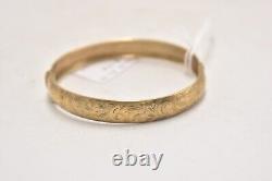 Vintage 1980's 9ct Gold London Hinged Bangle Bracelet 7.90g