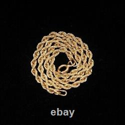 Vintage 1989 Hallmarked Solid 9ct 9k Gold Figaro Curb Chain Bracelet 6.6'
