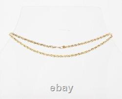 Vintage 1989 Hallmarked Solid 9ct 9k Gold Figaro Curb Chain Bracelet 6.6'