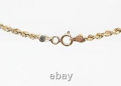 Vintage 1989 Hallmarked Solid 9ct 9k Gold Figaro Curb Chain Bracelet 6.6'