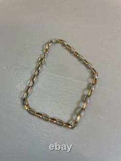 Vintage 9Ct Yellow Gold Belcher Link Bracelet 7