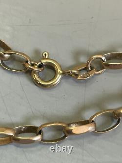 Vintage 9Ct Yellow Gold Belcher Link Bracelet 7