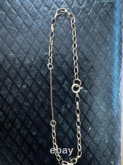 Vintage 9K Gold ID Petite Bracelet 7 Belcher Chain 2mm London Hallmark 1988