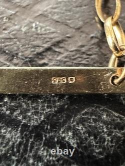 Vintage 9K Gold ID Petite Bracelet 7 Belcher Chain 2mm London Hallmark 1988