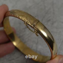 Vintage 9 Carat Gold 7 Bangle Bracelet