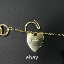 Vintage 9 Ct Gold Hollow Curb Link Gate Bracelet Birmingham 1973 11.7 Grams