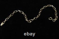 Vintage 9ct Gold Bracelet Cut Curb Design Link 7.5 inches 5.2 Grams
