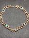 Vintage 9ct Gold Curb Link Bracelet Set With Turquoise And Pearls