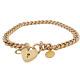 Vintage 9ct Gold Curb Link Padlock Bracelet