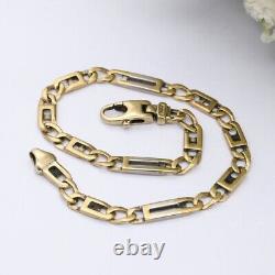 Vintage 9ct Gold Fancy Link Chain Bracelet
