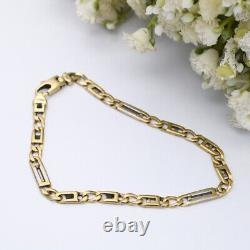 Vintage 9ct Gold Fancy Link Chain Bracelet