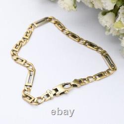 Vintage 9ct Gold Fancy Link Chain Bracelet