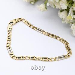 Vintage 9ct Gold Fancy Link Chain Bracelet