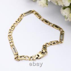 Vintage 9ct Gold Fancy Link Chain Bracelet