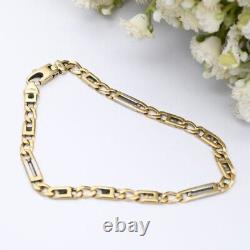 Vintage 9ct Gold Fancy Link Chain Bracelet