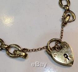 Vintage 9ct Gold Hallmarked Charm Style Bracelet 9.6 Grams