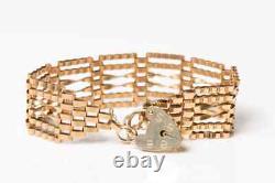 Vintage 9ct Gold Heavy Bracelet