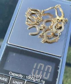 Vintage 9ct Gold Horseshoe Link Bracelet 10g