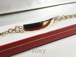 Vintage 9ct Gold ID Bracelet Double Link London 1978 Hallmark 7 inches