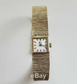 Vintage 9ct Gold Ladies Omega Bracelet Watch