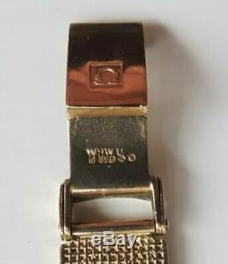 Vintage 9ct Gold Ladies Omega Bracelet Watch