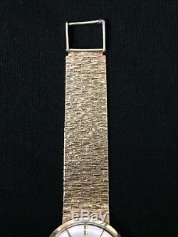 Vintage 9ct Gold Longines Mesh Bracelet Mens Gents Watch & Strap