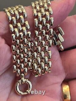 Vintage 9ct Gold Panther Link Bracelet Señorita Clasp