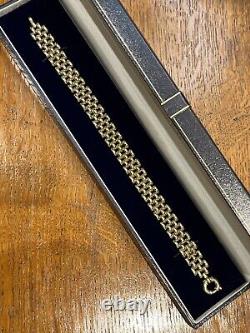 Vintage 9ct Gold Panther Link Bracelet Señorita Clasp