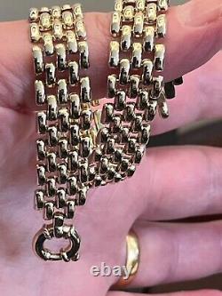 Vintage 9ct Gold Panther Link Bracelet Señorita Clasp