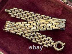 Vintage 9ct Gold Panther Link Bracelet Señorita Clasp