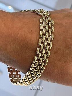 Vintage 9ct Gold Panther Link Bracelet Señorita Clasp