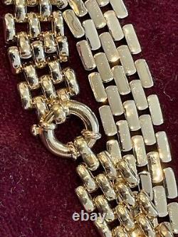 Vintage 9ct Gold Panther Link Bracelet Señorita Clasp