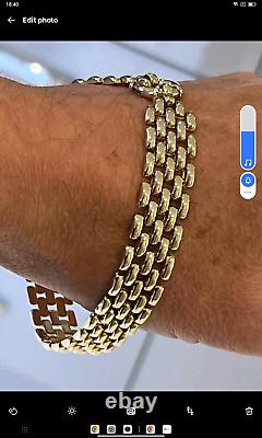 Vintage 9ct Gold Panther Link Bracelet Señorita Clasp