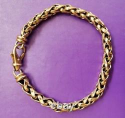 Vintage 9ct Gold Spiga Wheat Style Link Bracelet 20cm long just over 11g