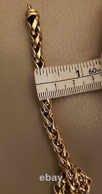 Vintage 9ct Gold Spiga Wheat Style Link Bracelet 20cm long just over 11g