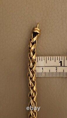 Vintage 9ct Gold Spiga Wheat Style Link Bracelet 20cm long just over 11g