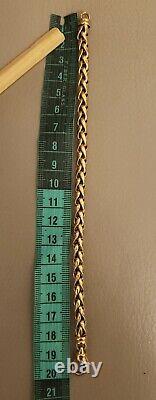 Vintage 9ct Gold Spiga Wheat Style Link Bracelet 20cm long just over 11g